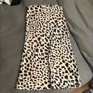 Boohoo Black and Cream A-Line Skirt